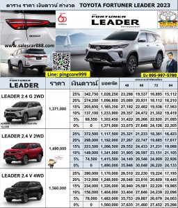 fortuner leader toyota promotion car legender